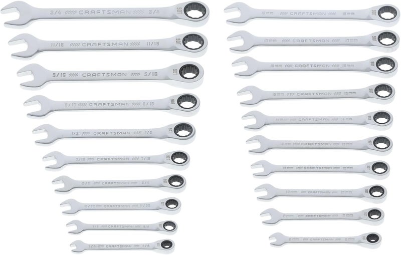 CRAFTSMAN مجموعة مفاتيح ربط متكاملة مكونة من 20 قطعة، SAE/مترية (CMMT87220) - Image 1
